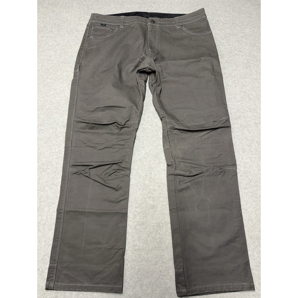 Kuhl Free Rydr Pants Mens 40x32 Gray Canvas Tapered Leg Hiking Outdoor Workwear